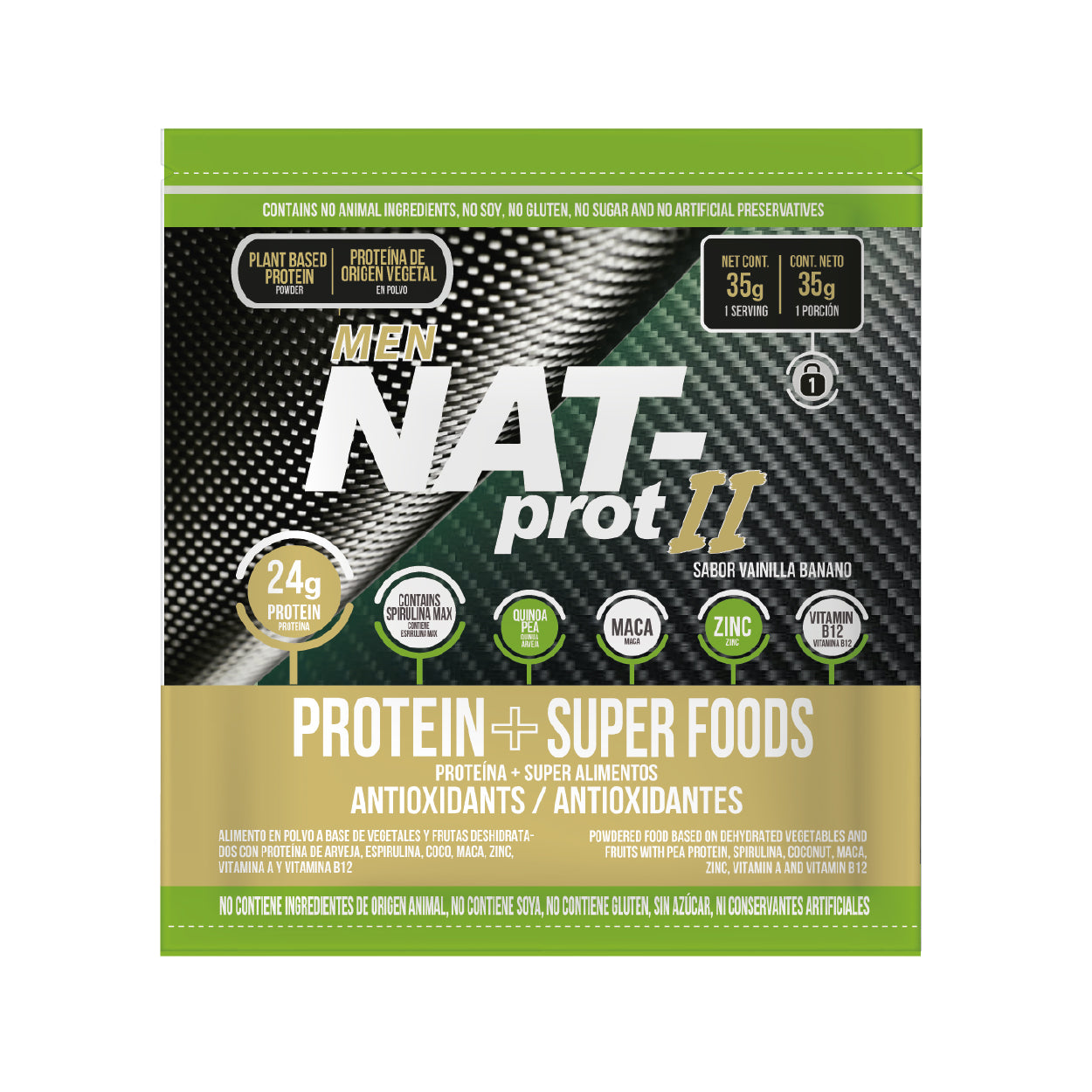NAT-PROT men Sachets pack 12 sobres / 35 grs c/u