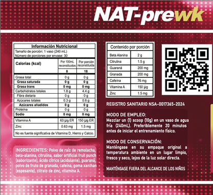 NAT- Pre Workout 300 grs